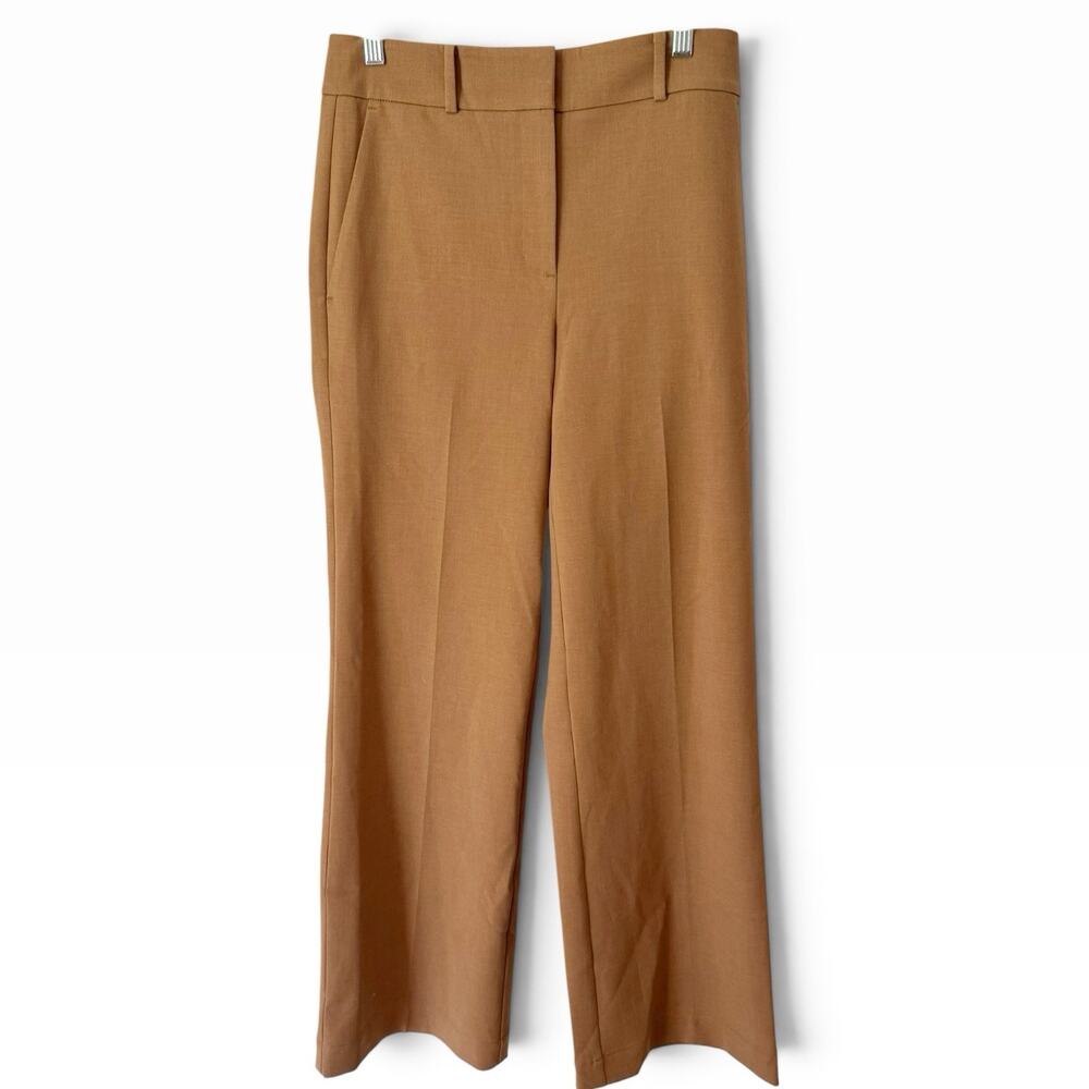 NWT Ann Taylor The Wide Leg Trousers Women’s Size 2 Pleated Brown Career